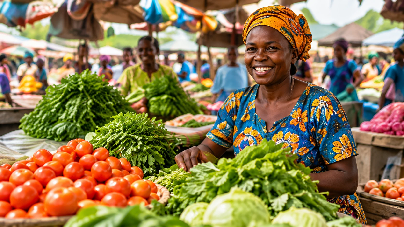 Fresh produce at an African market